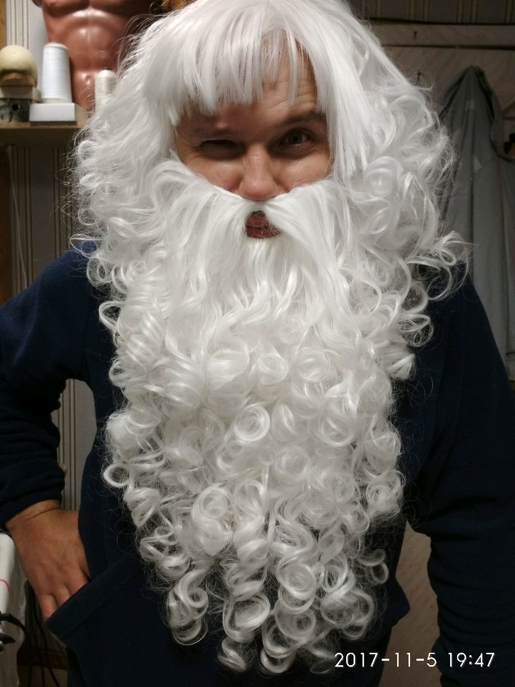 Аивто. Парик Деда Мороза. Борода Деда Мороза. Борода и парик Деда Мороза. Борода из синтепона.