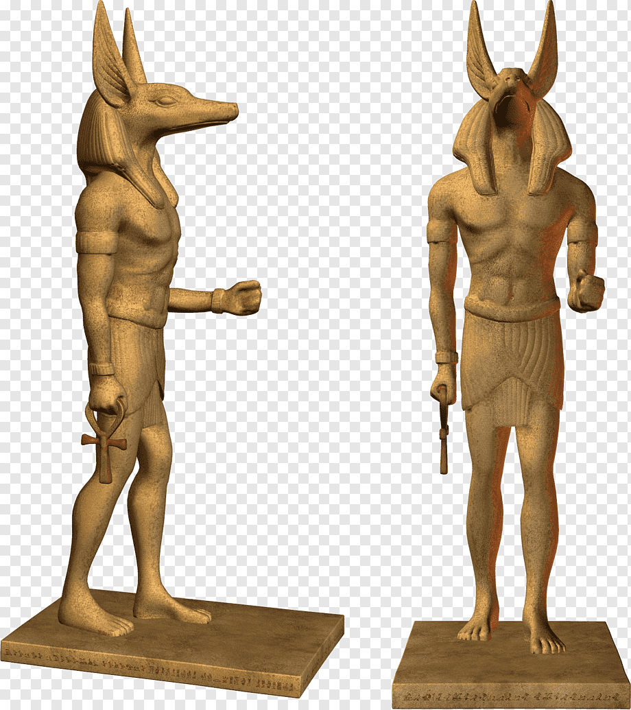 Скульптура Анубиса в древнем Египте