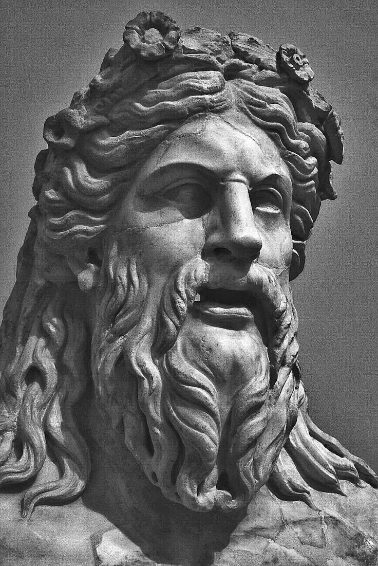 Зевс Бог древней Греции скульптура голова