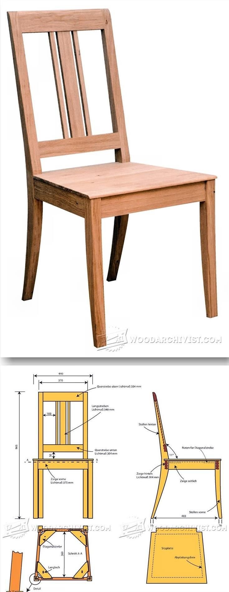 Конструкция деревянного стула