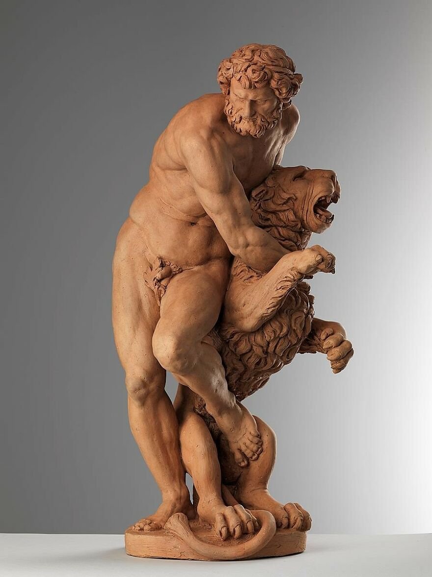 Коненков скульптура Самсон разрывающий пасть