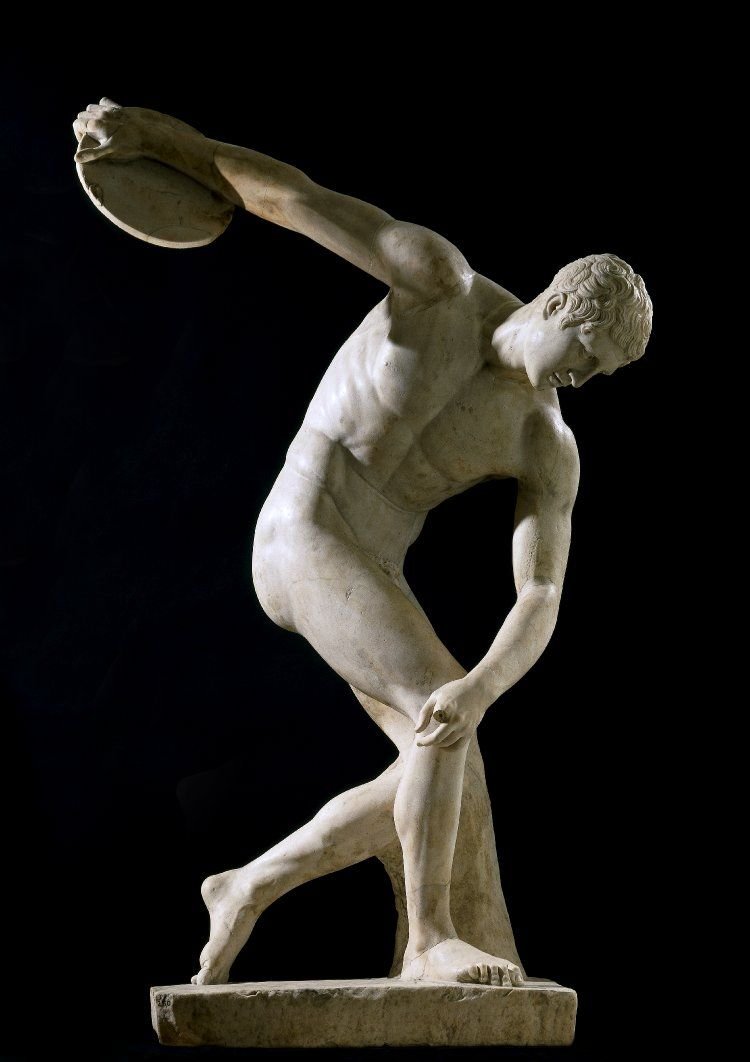 Дискобол скульптура древней Греции