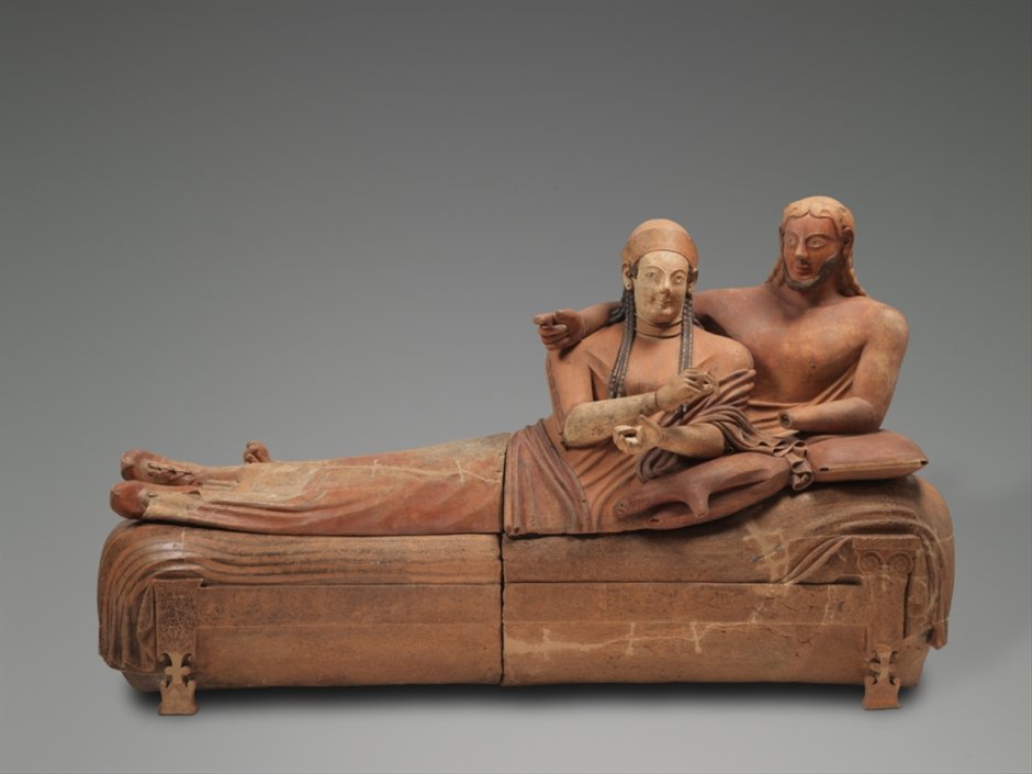 Саркофаг супругов, Черветери, около 530 – 520 г. до н.э. Париж, Лувр.