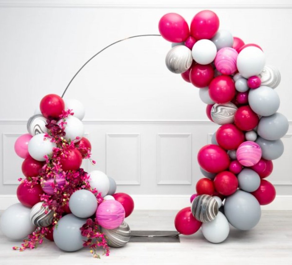Новогодние венки из воздушных шаров
