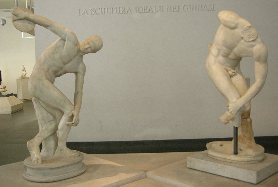 Дискобол Римская копия национальный музей Рим