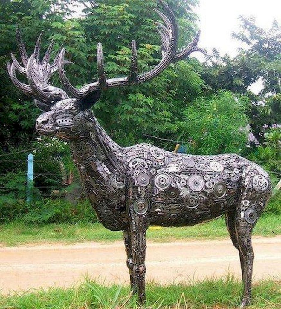 Скульптура лоси ковка