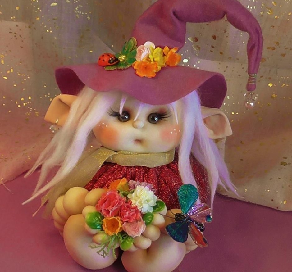 Чулочные куклы цветы