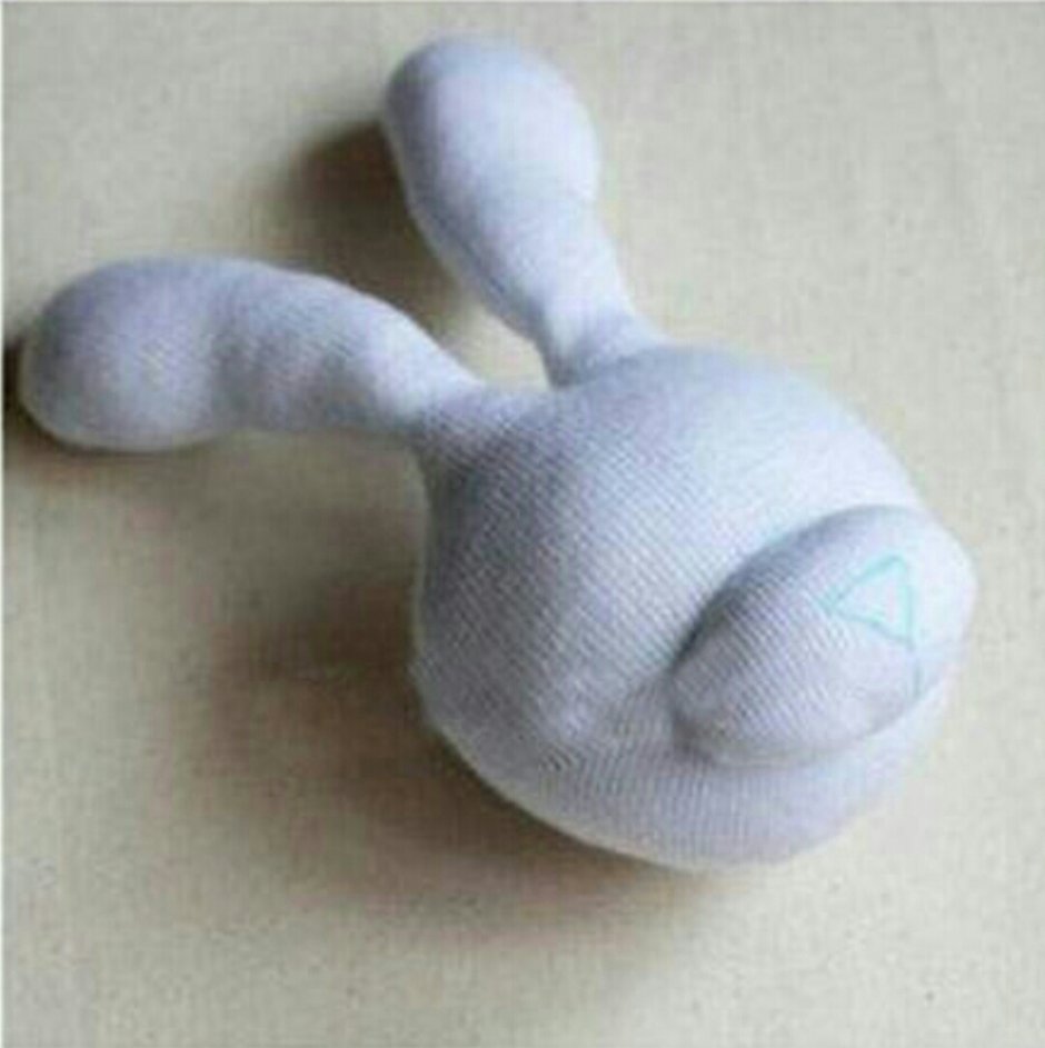 Заяц из носка и синтепона