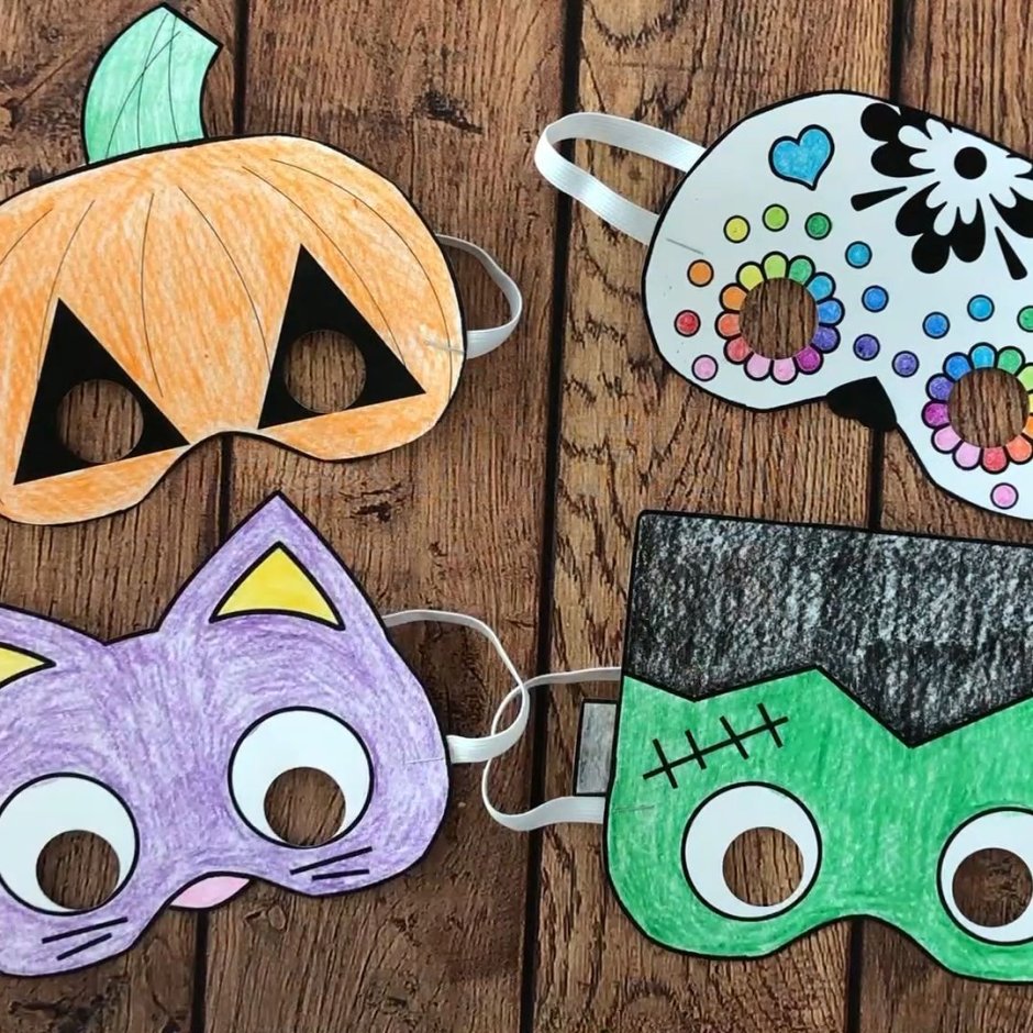 Хэллоуин поделки маски