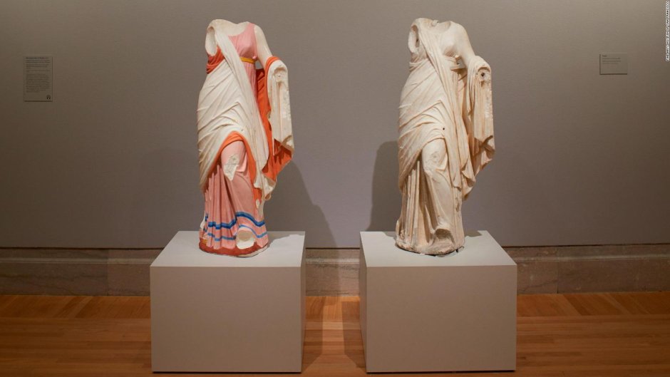 Цветные статуи древней Греции