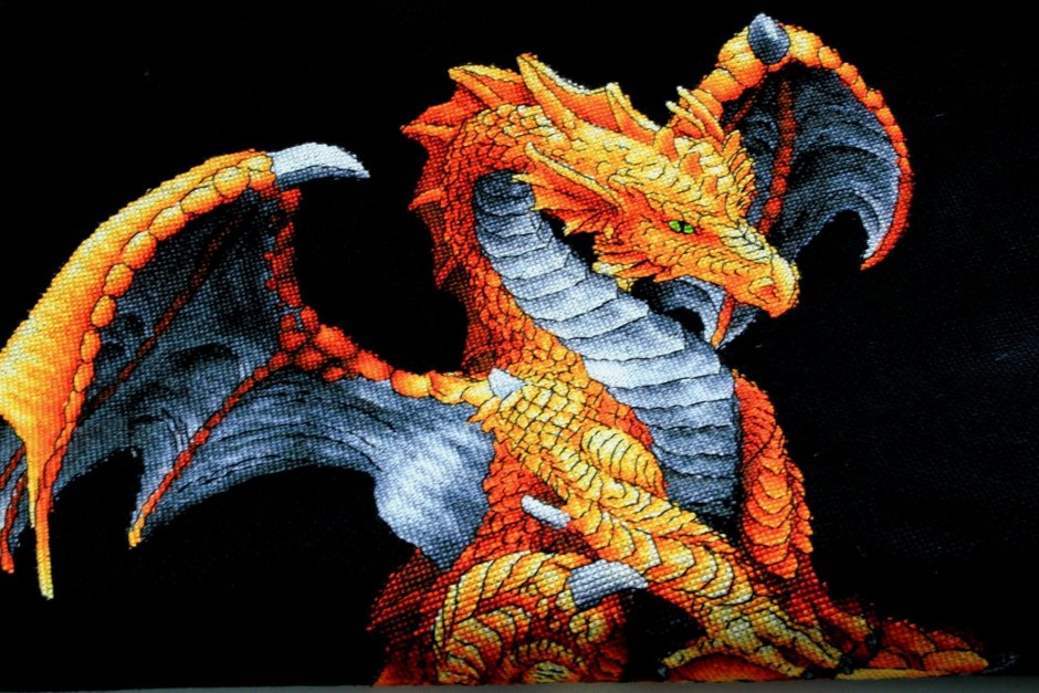 Вышивка дракон