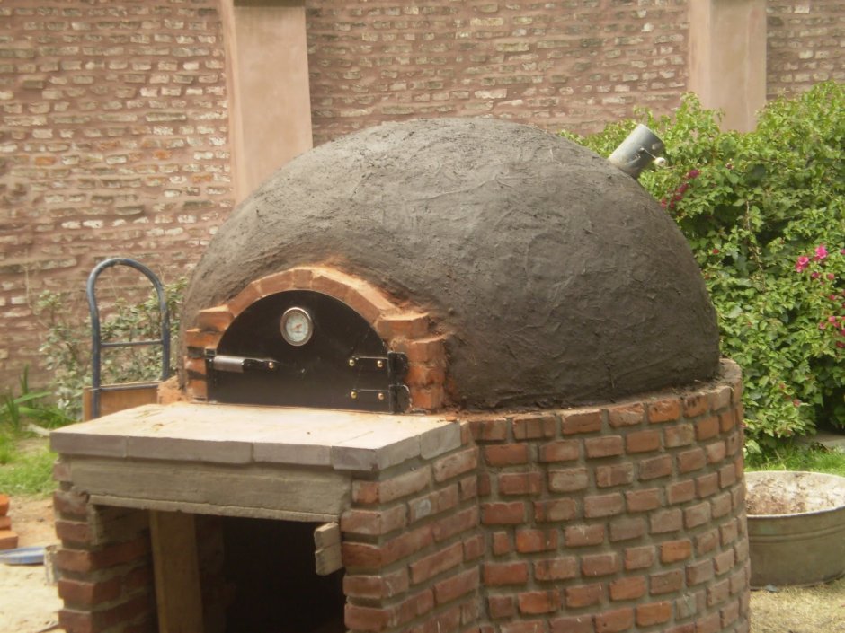 Круглая уличная печь для пиццы