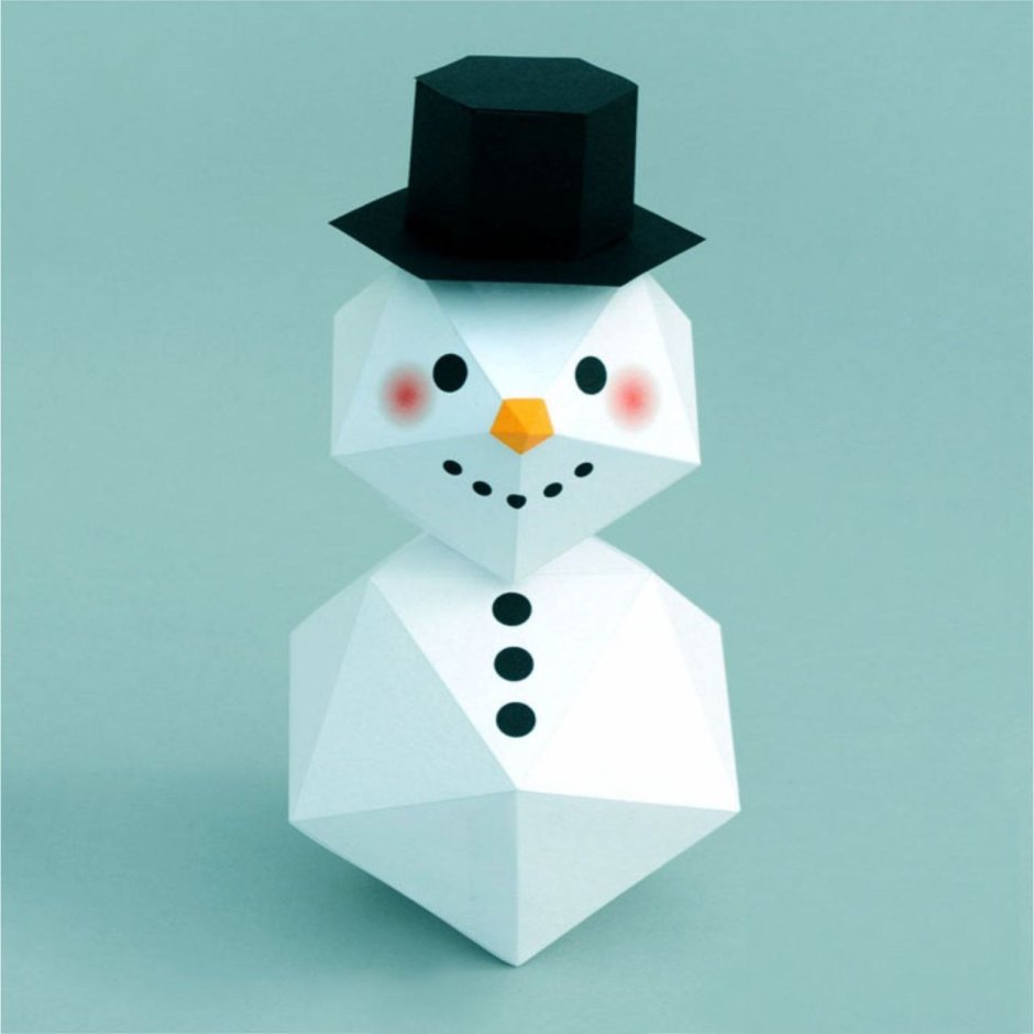 Снеговик из бумаги