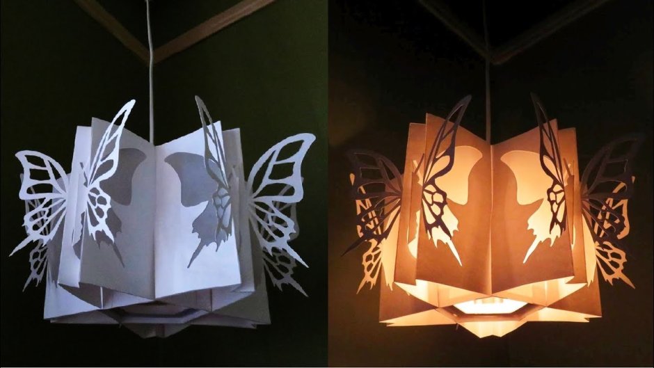Декоративные светильники из бумаги