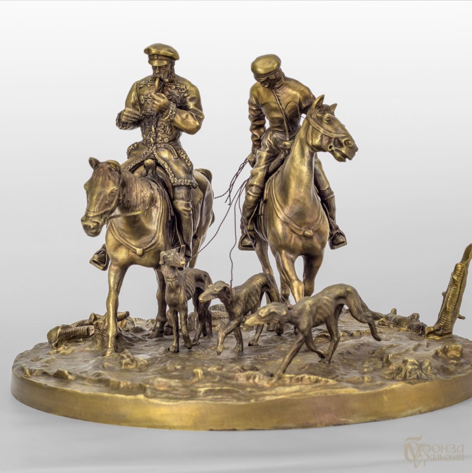 Скульптура Лансере "кобыла Шарракия с жеребенком
