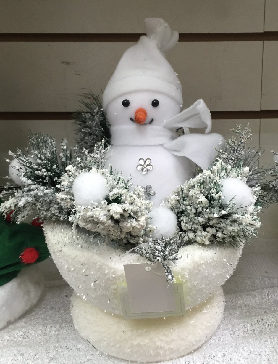 Новогодние композиции со снеговиком своими руками