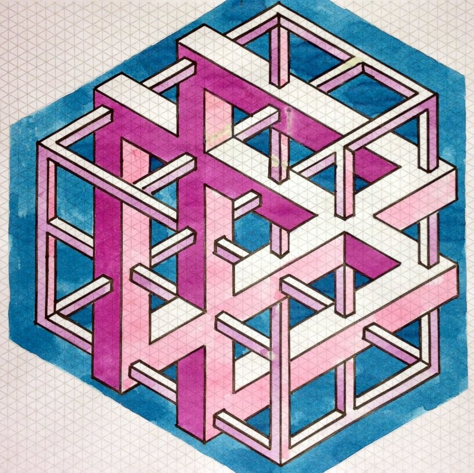 Невозможные геометрические фигуры Эшера