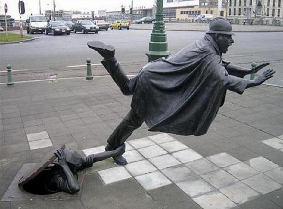 Скульптура de Vaartkapoen, Брюссель
