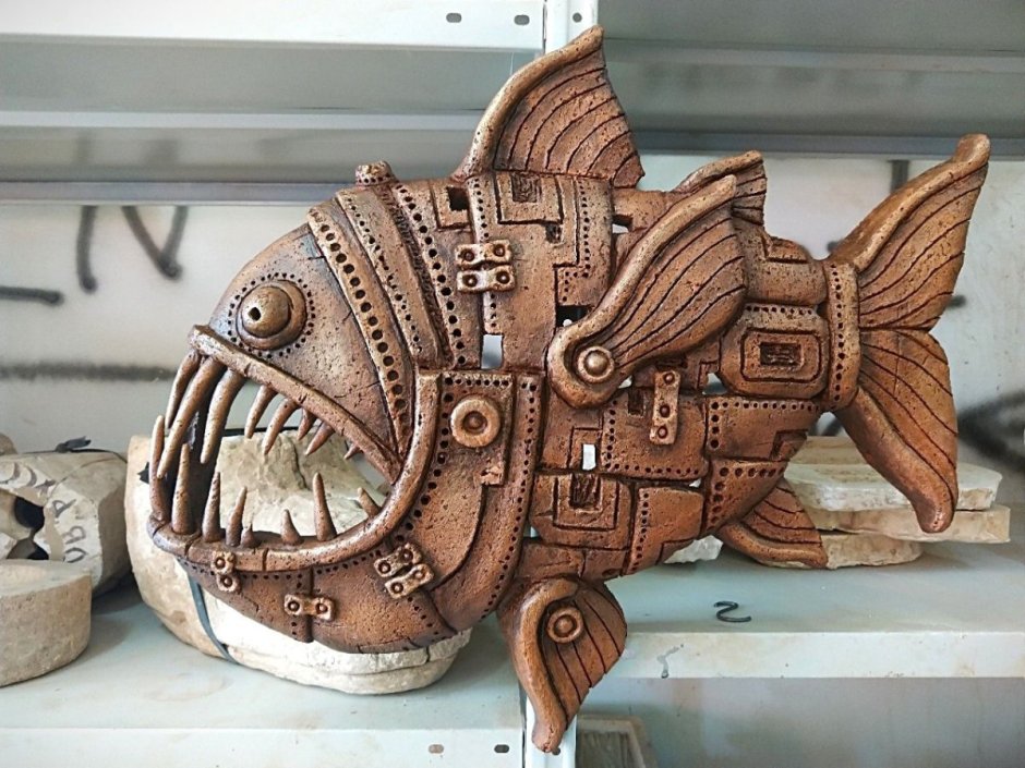 Чудо юдо рыба кит скульптура