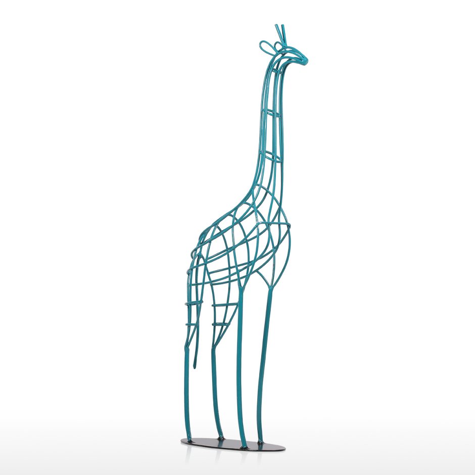 Фигура жирафа из металла