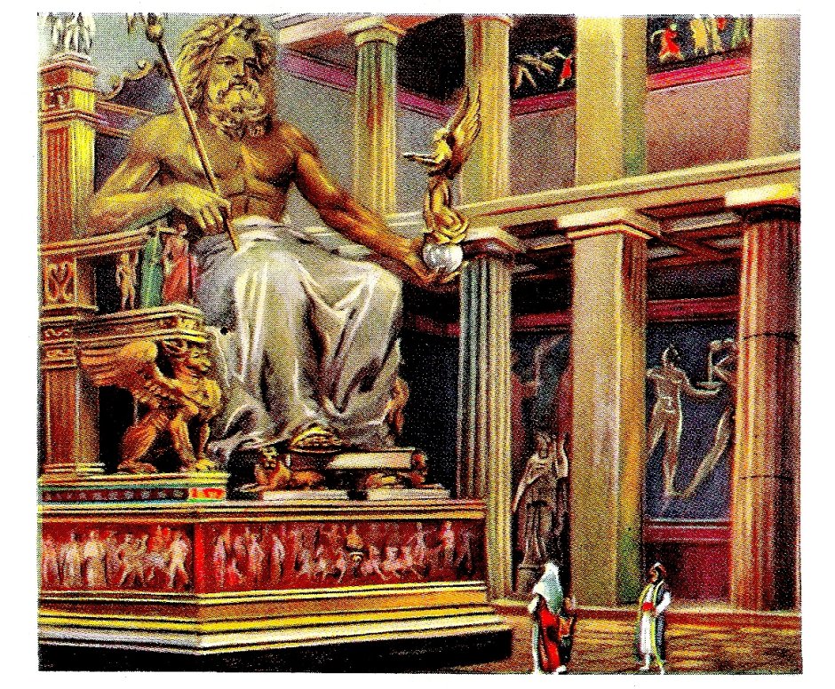 Статуя Зевса в Олимпии трон