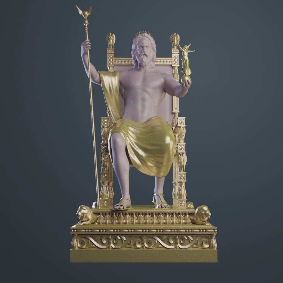 Статуя Зевса 3д модель
