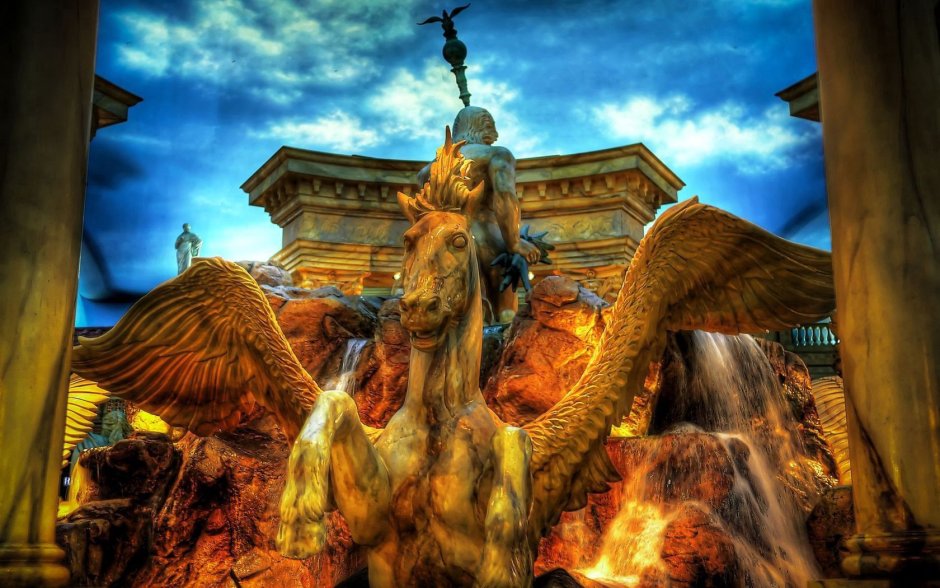 Cesar Palace las Vegas фонтан