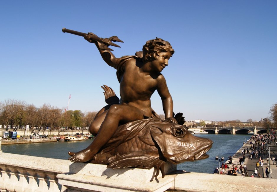 Мост Александра III. Париж скульптуры