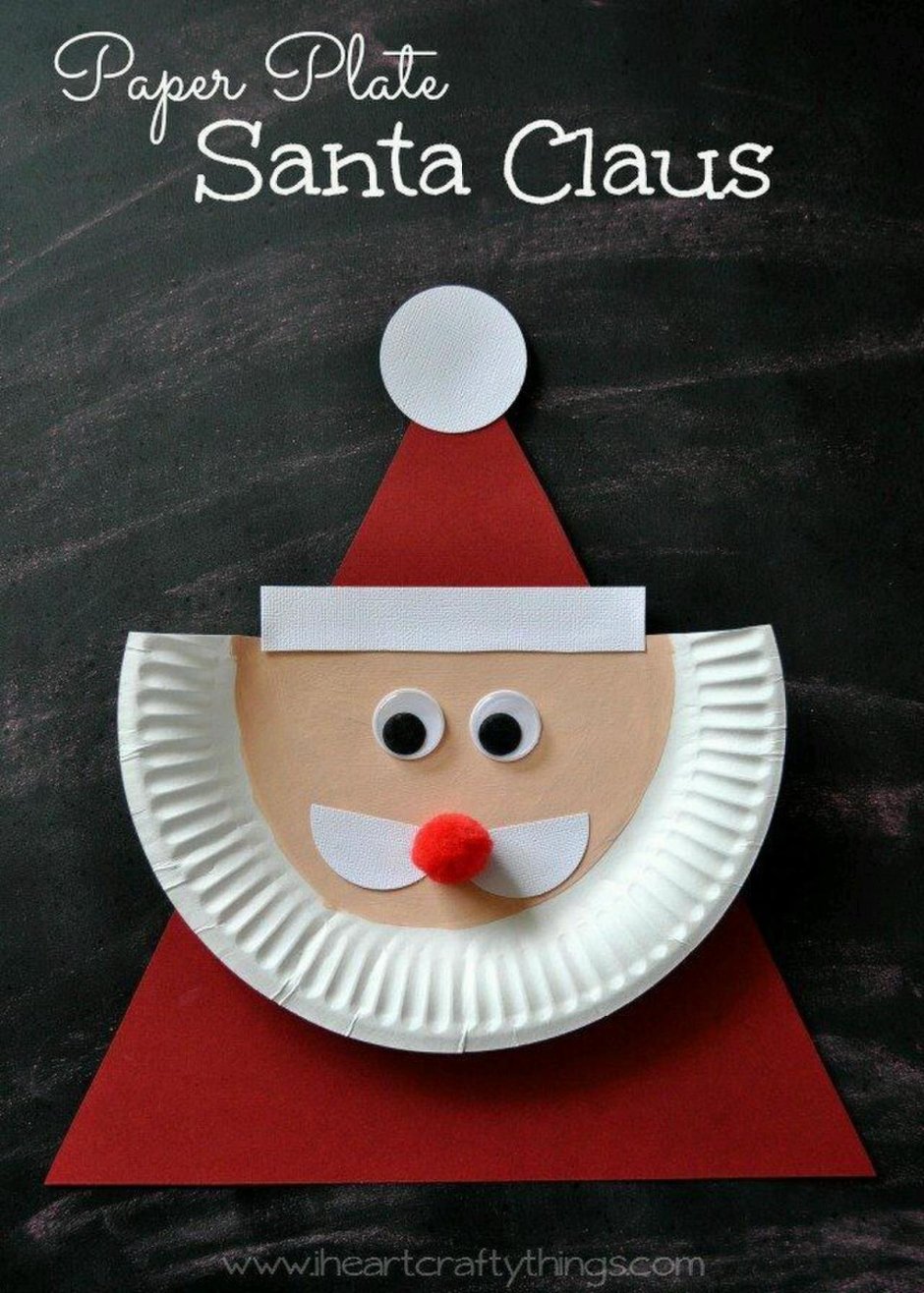 Дед Мороз из бумажной тарелки