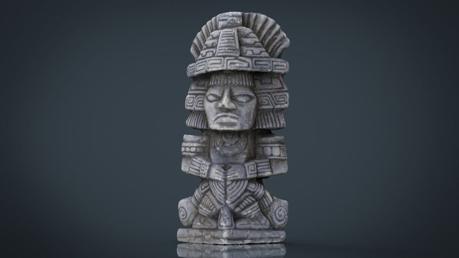 Каменный идол Ацтек Майя