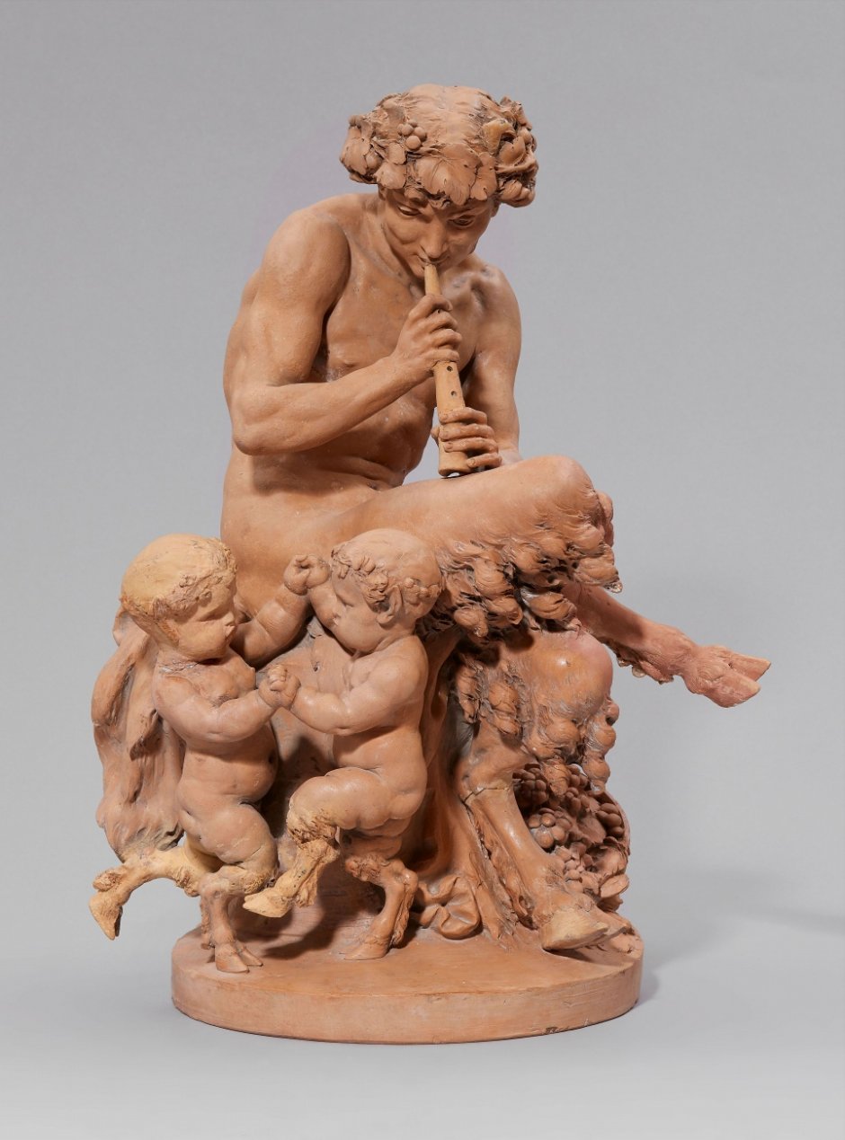 Сатир и нимфа скульптура