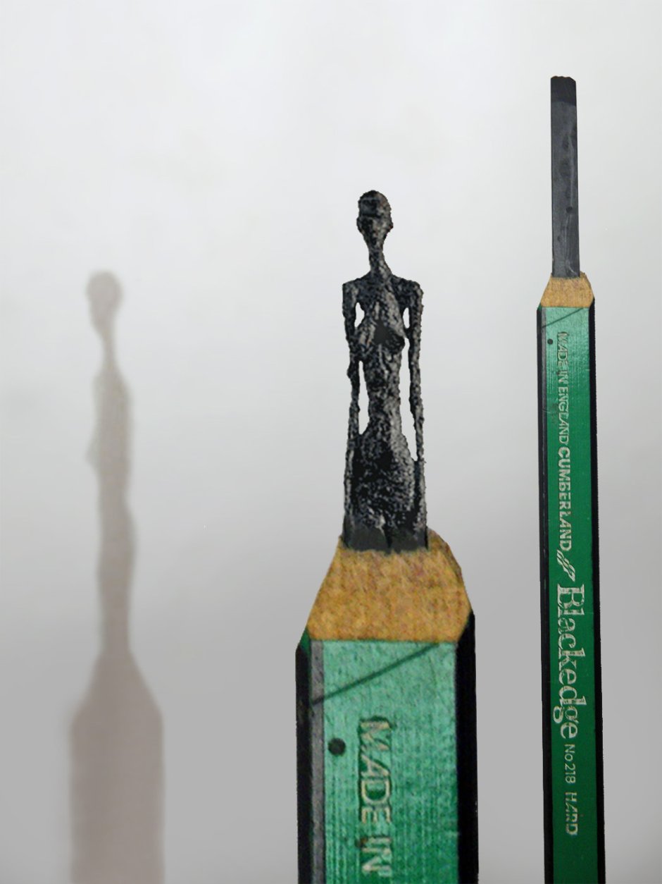 Скульптуры на грифеле карандаша Салават Фидаи