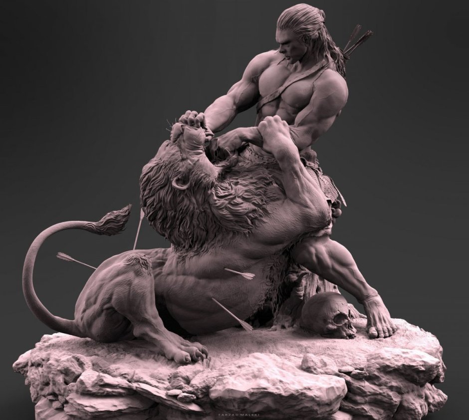 Геракл разрывающий пасть льву