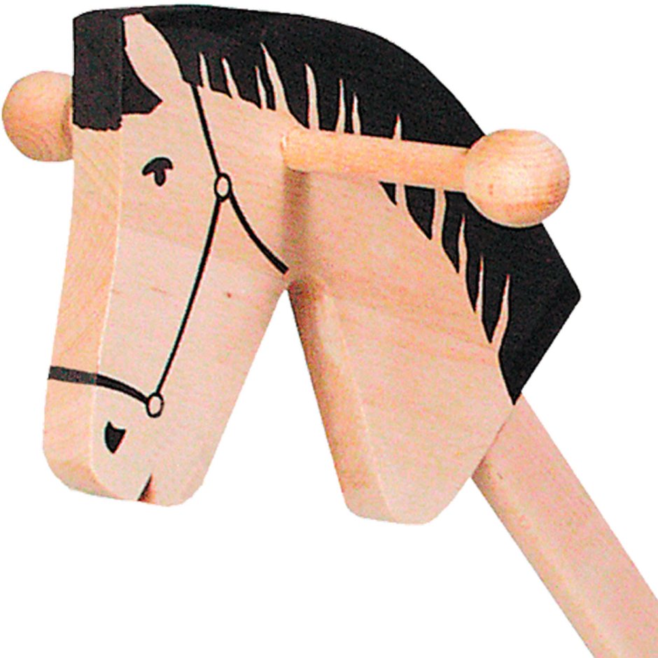 Деревянная лошадка на палочке