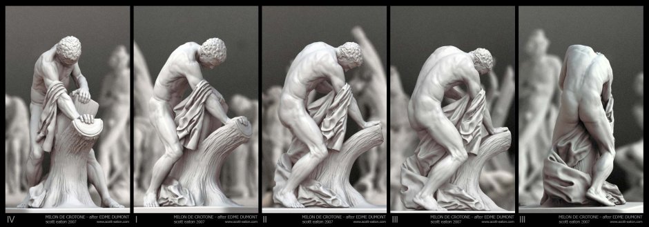 Милон Кротонский скульптура