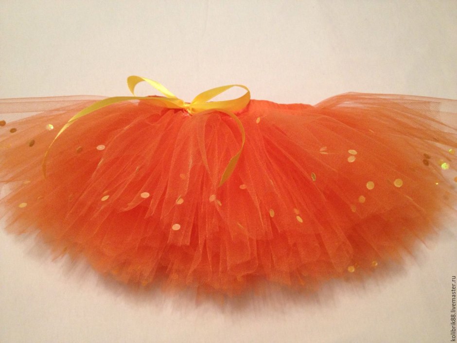 Фатиновая оранжевая юбка для девочки