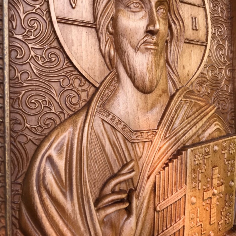 Икона Донская Богоматерь деревянная резная