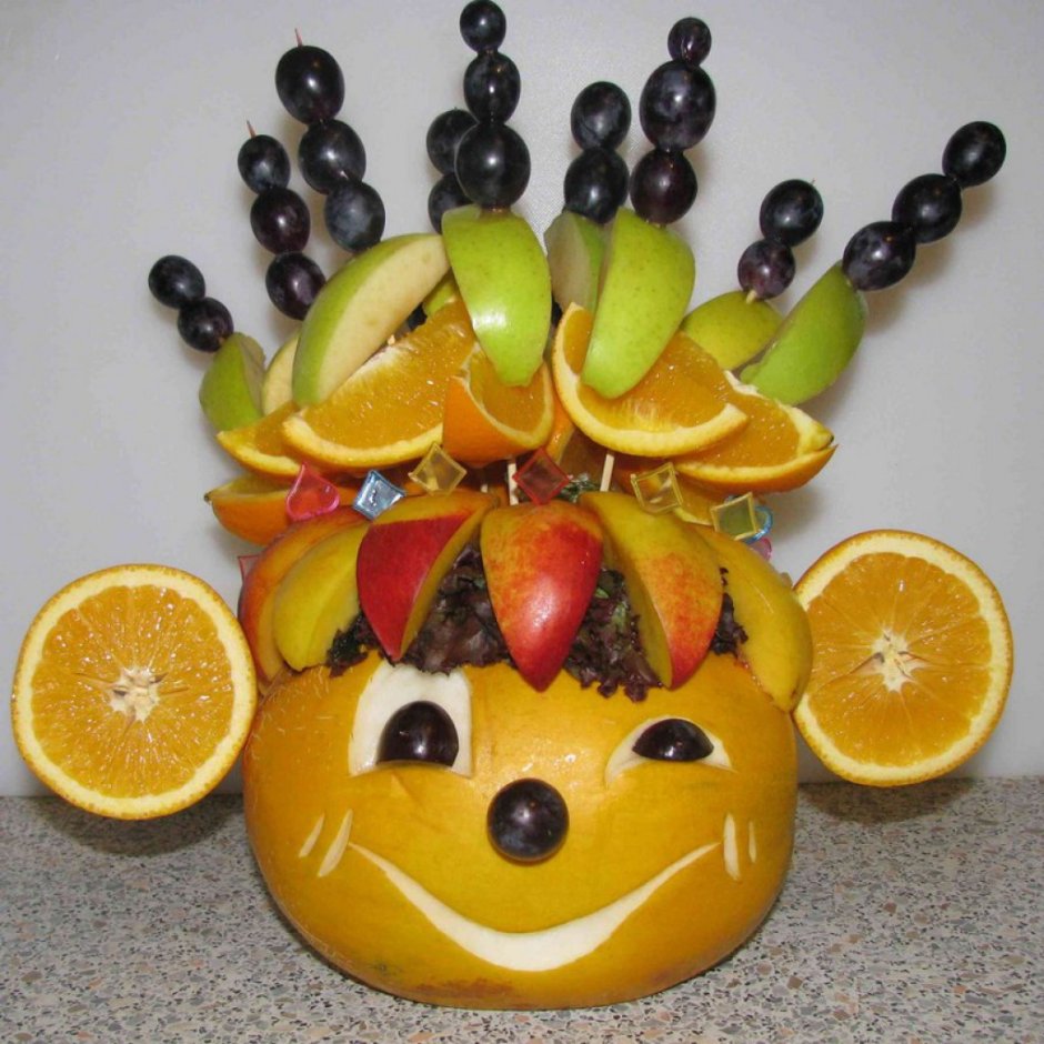 Из фруктов украшение для детей