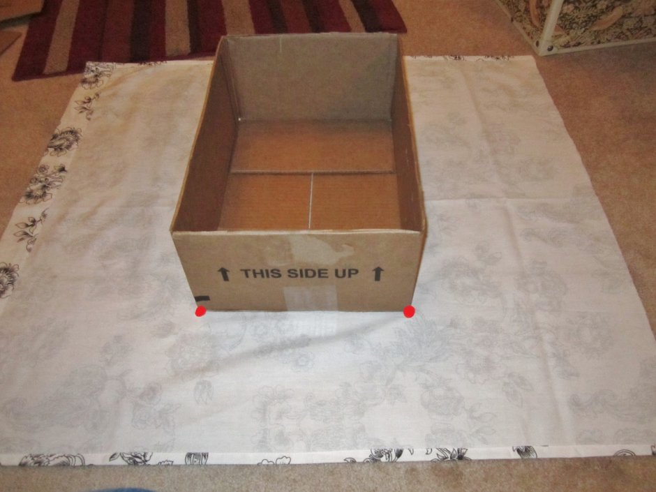 Ящик для игрушек из картонной коробки