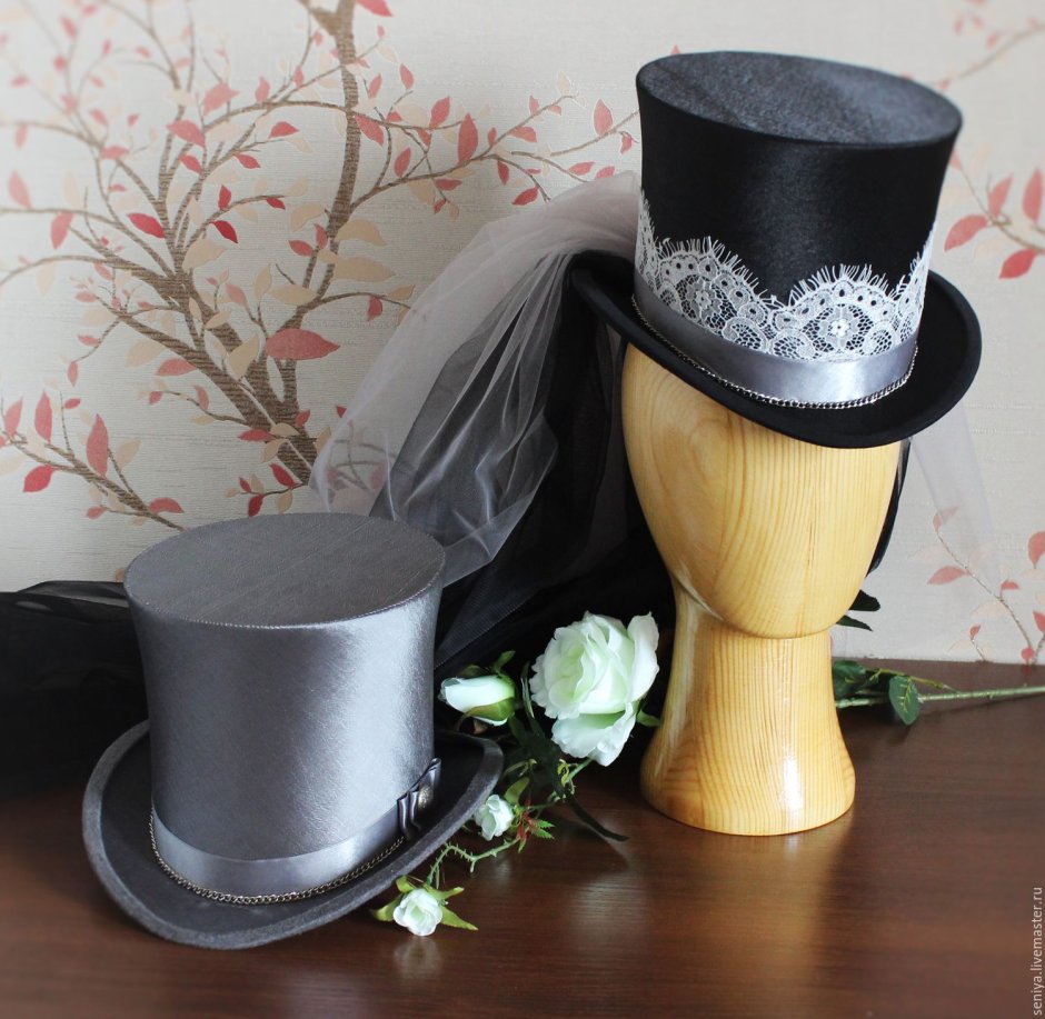 Свадебная шляпа цилиндр