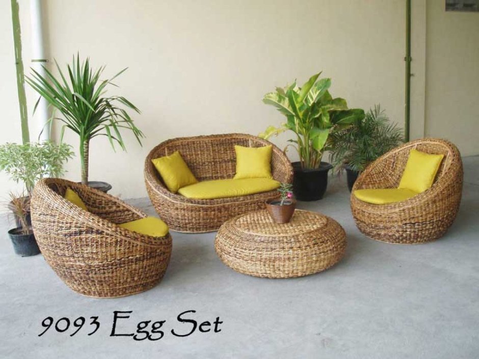 Комплект плетеной мебели Eggs