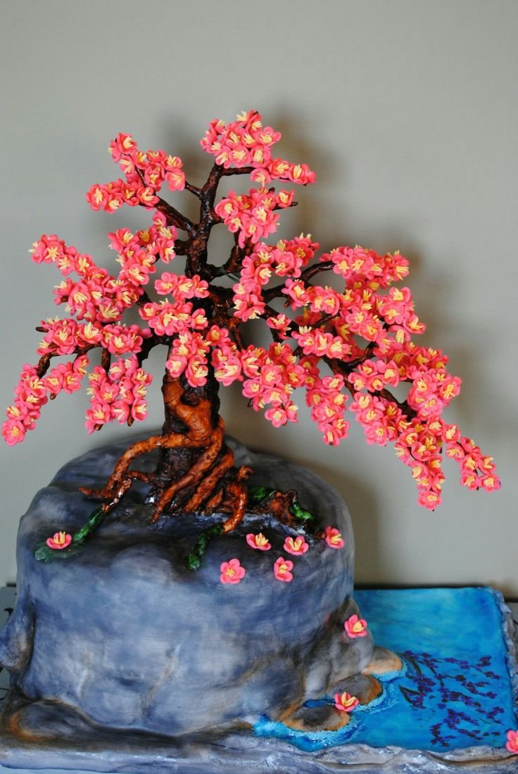 Цветущее дерево из пластилина