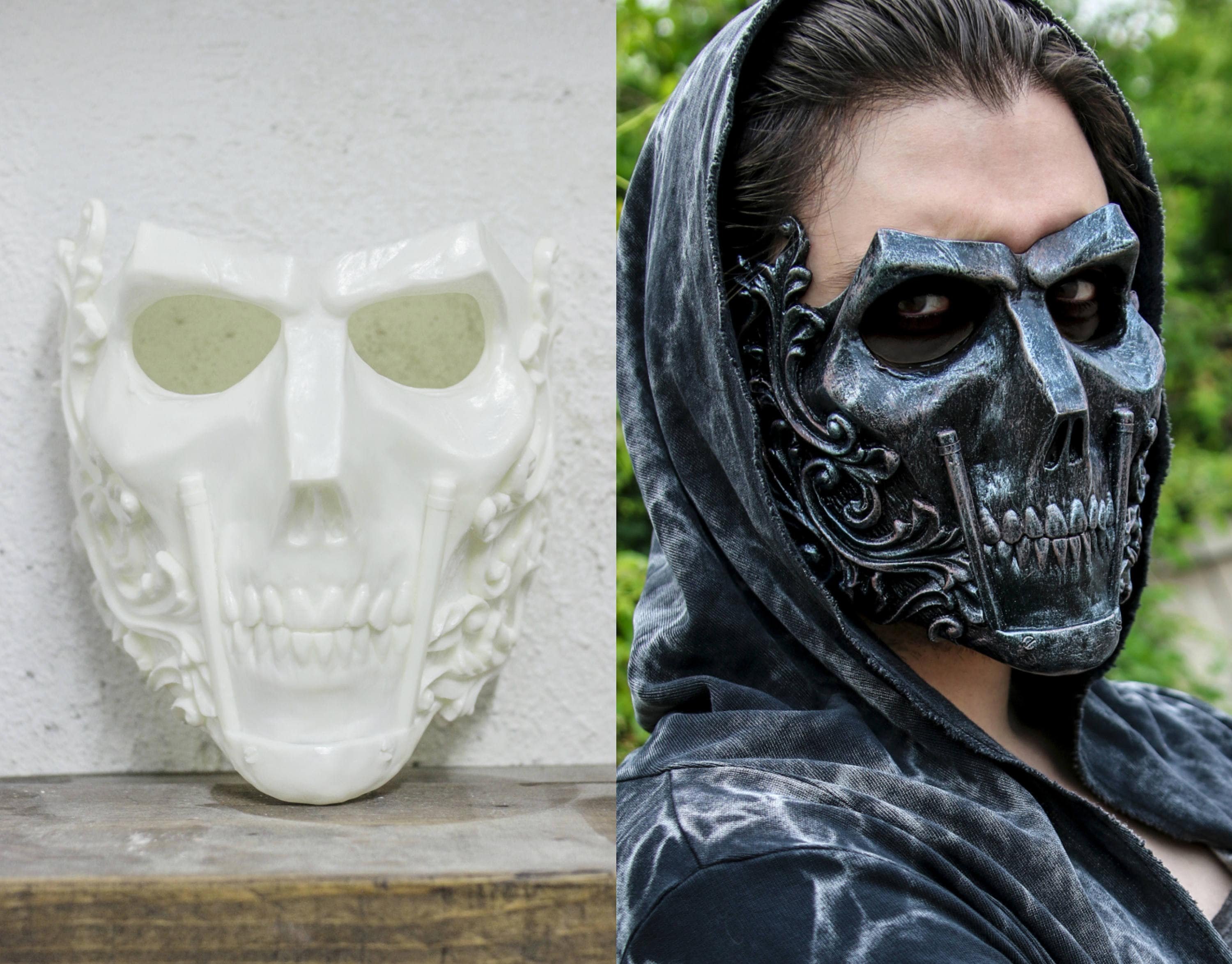 Реальное лицо маска. Маска Гоуста. Металлическая маска. Необычные маски.