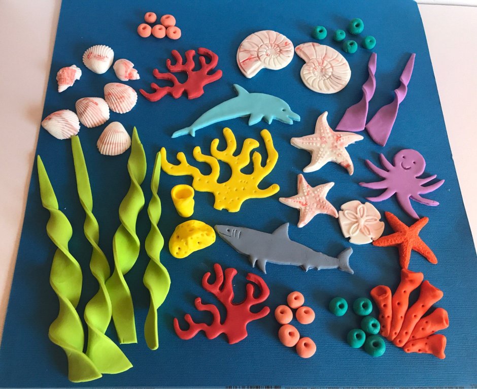 Поделки из пластилина морские обитатели