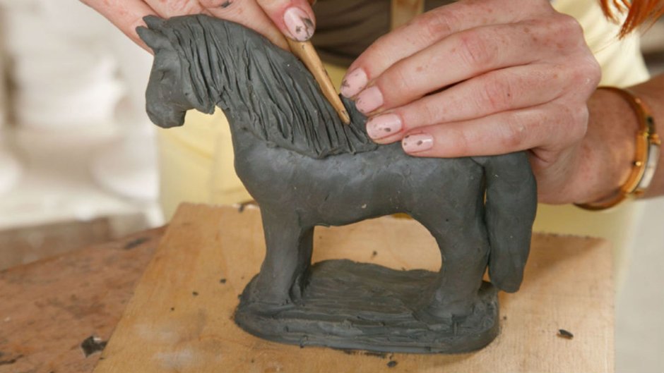 Лошадки из полимерной глины