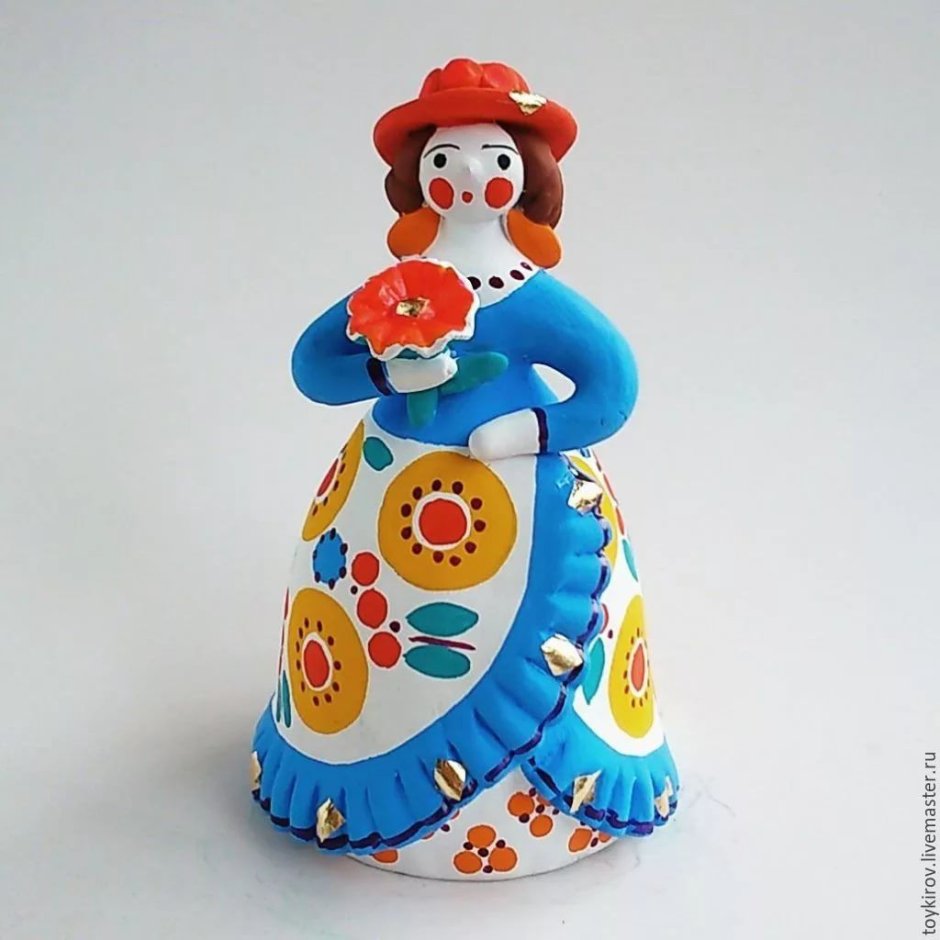 Русская глиняная игрушка Дымковская