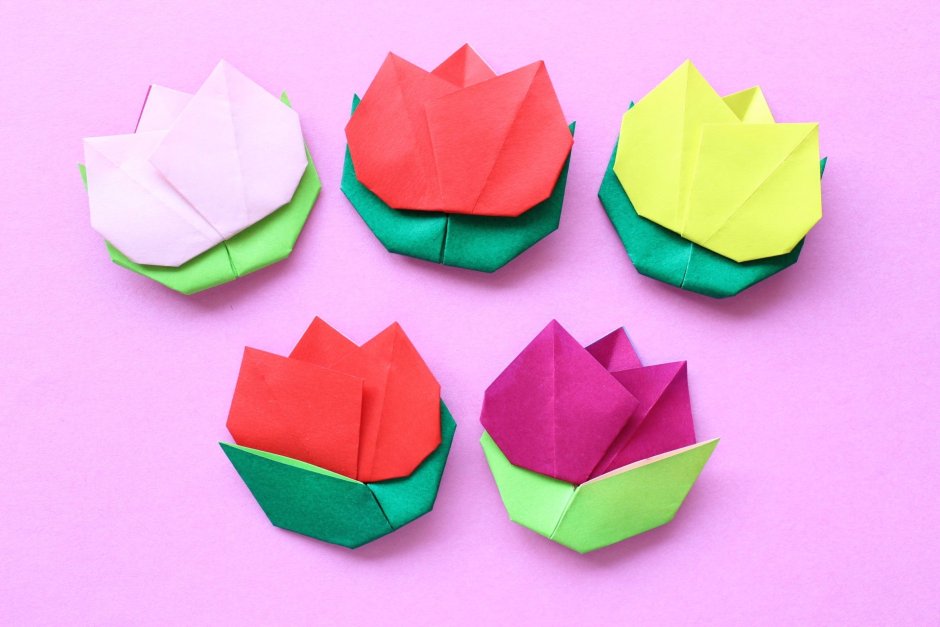 Яблоко оригами из бумаги