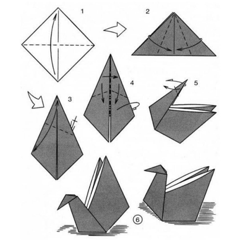 Голубь оригами из бумаги схемы для детей легкий способ
