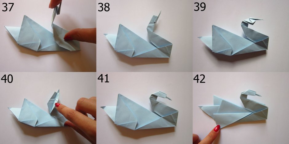 Оригами птица схема для начинающих