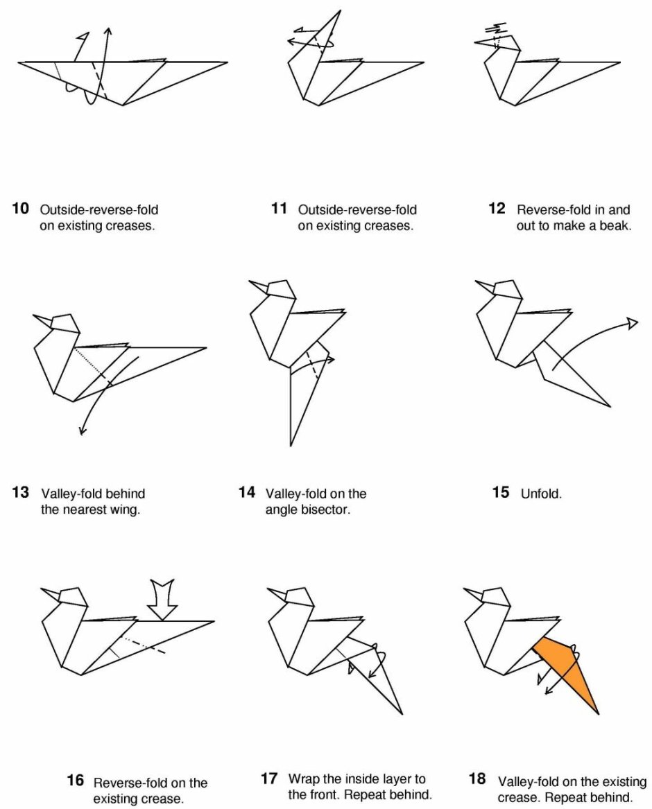 Голубь птица мира оригами